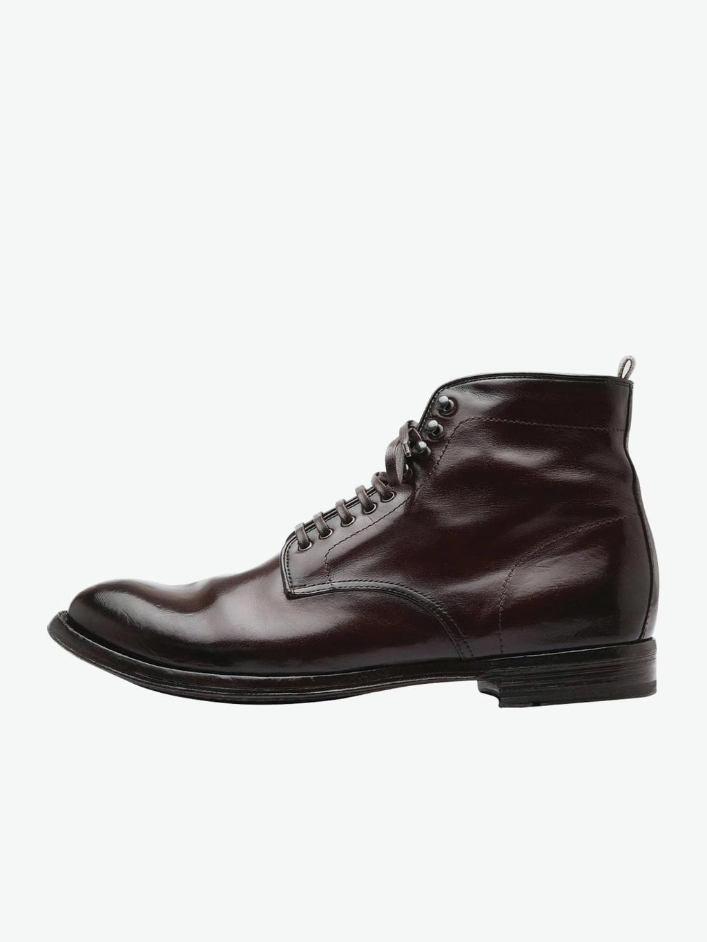 Officine Creative Anatomia 13 Dark Brown Leather Ankle Boots | The Project Garments - A