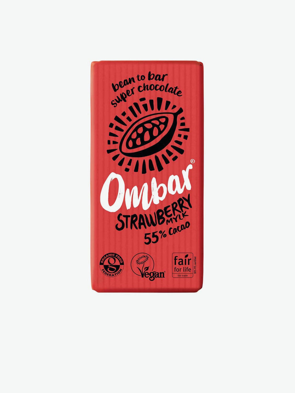 Ombar Strawberry Mylk Chocolate Bar | A