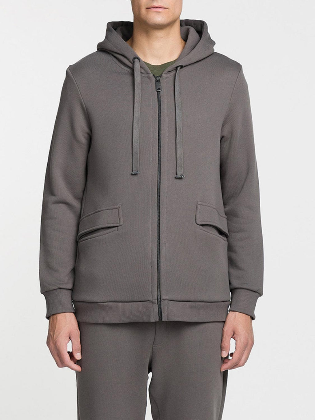 Organic Cotton-Jersey Hoodie Moonrock Grey | B