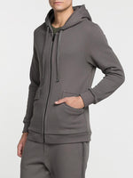 Organic Cotton-Jersey Hoodie Moonrock Grey | C