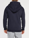Organic Cotton Double Hooded Zip Up Navy Blue | C