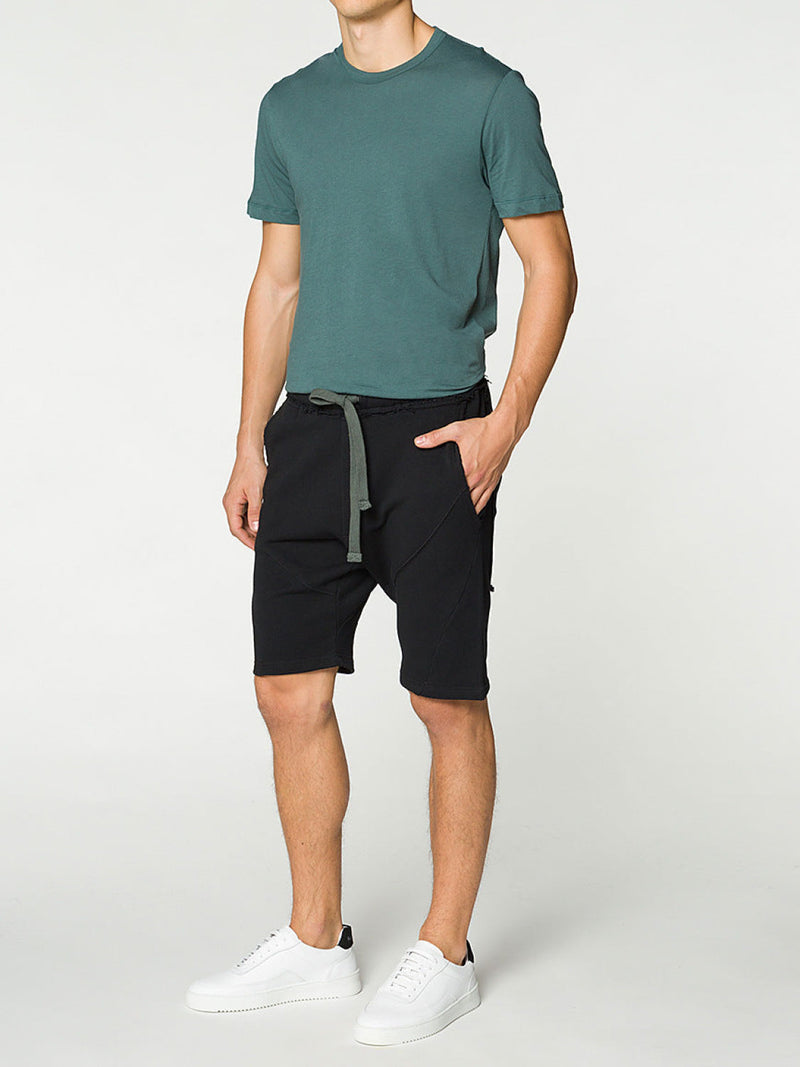 Organic Cotton Jersey Sweatshorts Black | E