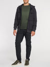 Organic Cotton Laser Cut Zip Up Hoodie Charcoal Grey | The Project Garments - D