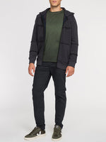 Organic Cotton Laser Cut Zip Up Hoodie Charcoal Grey | The Project Garments - D