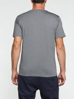 Organic Cotton V-neck T-shirt Asphalt Grey | C