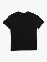Modal Blend V-neck T-shirt Black | A