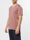 Organic Cotton V-neck T-shirt Rosewood | C