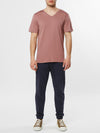 Organic Cotton V-neck T-shirt Rosewood | E