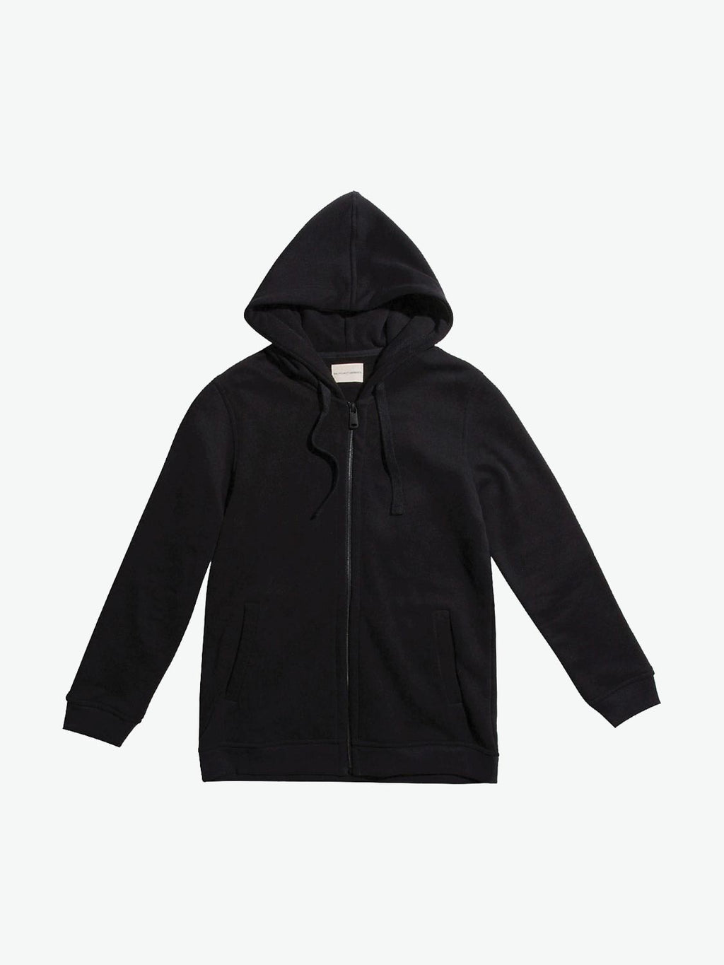 The Project Garments Organic Cotton Zip Up Hoodie Black