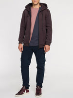 Organic Cotton Zip Up Hoodie Burgundy | D