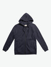 The Project Garments Organic Cotton Zip Up Hoodie Navy Blue