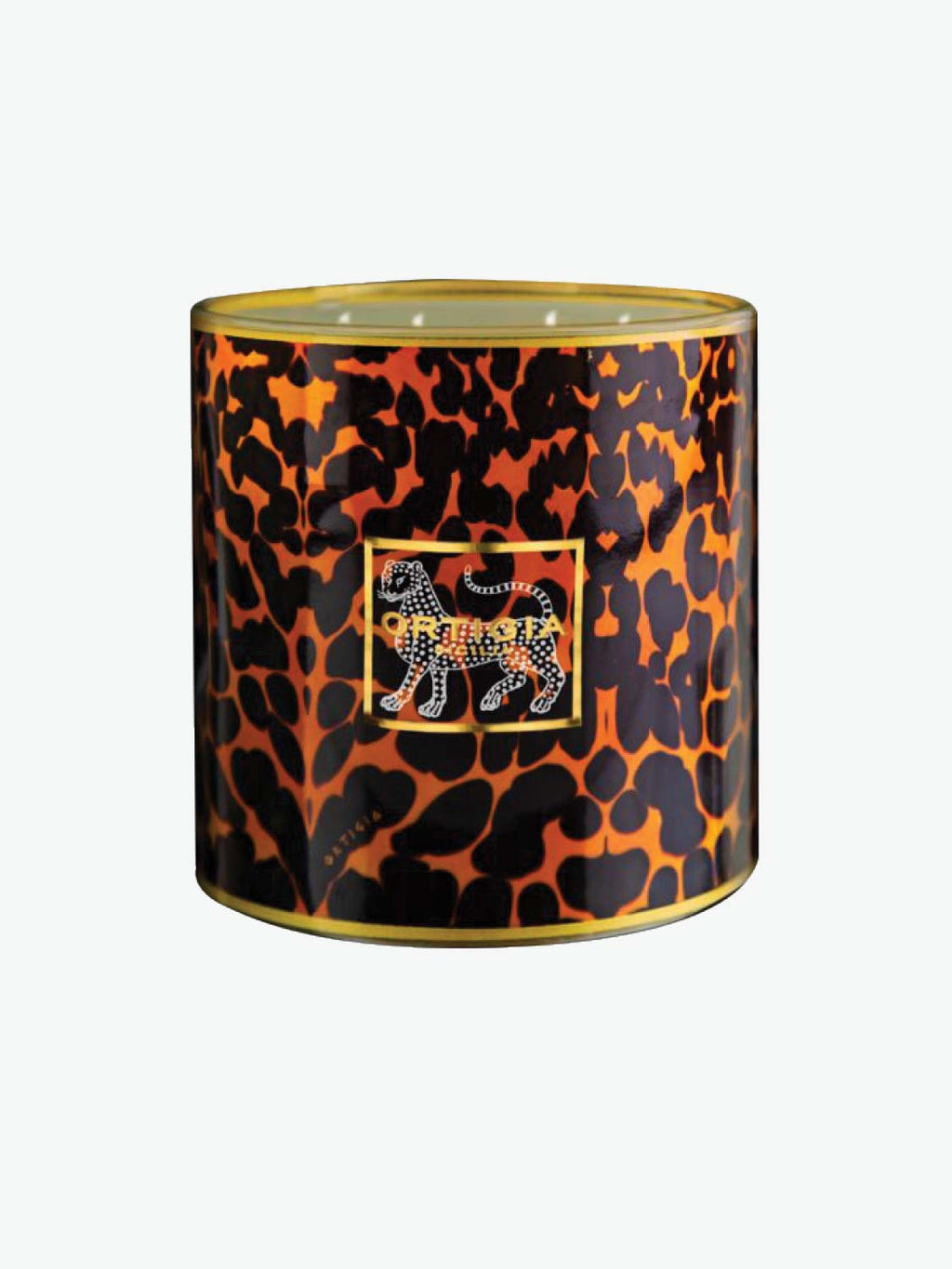 Ortigia Sicilia Ambra Nera Large Decorated Candle