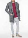 Oversized Shawl Collar Wool Blend Cardigan Grey | E