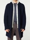 Oversized Shawl Collar Wool Blend Cardigan Midnight Blue