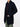 Oversized Shawl Collar Wool Blend Cardigan Navy Blue | C