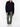 Oversized Shawl Collar Wool Blend Cardigan Navy Blue | E