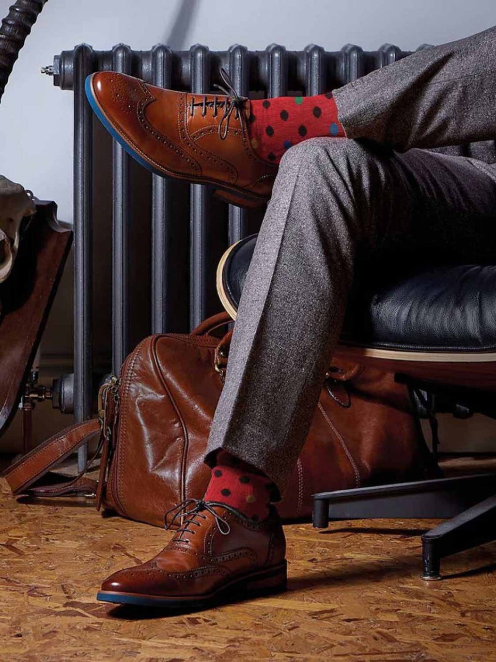 Pantherella Somerford Socks Chilli Red | The Project Garments - B