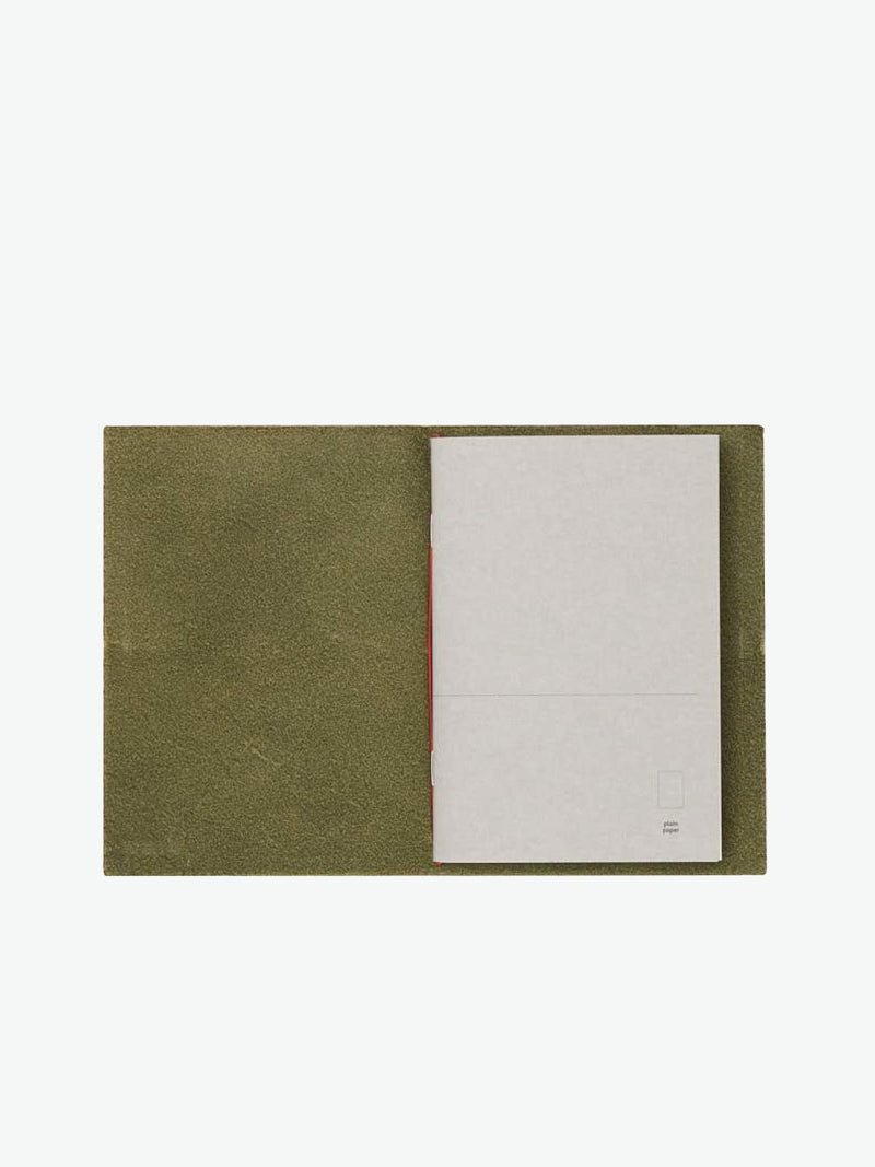 Paper Republic Grand Voyageur Pocket Leather Journal Olive Green