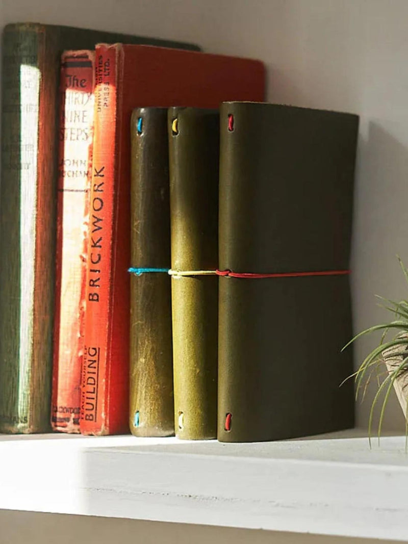Paper Republic Grand Voyageur XL Leather Journal Olive Green