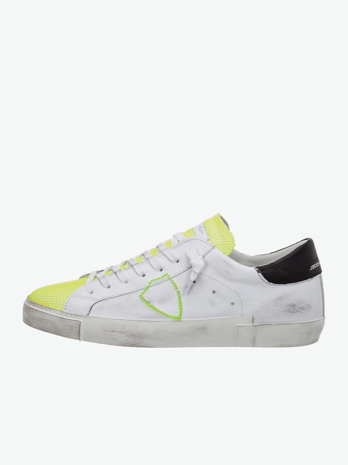 Philippe Model PRSX Broderie Neon Blanc Jaune