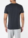 Organic Cotton Asymmetric Pocket Crew Neck T-shirt Charcoal Grey | D