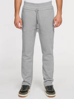 Regular Fit Cotton Drawstring Sweatpants Melange Grey | B