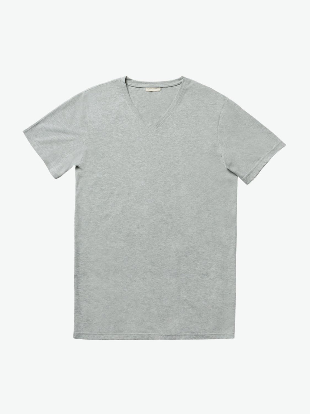 Regular Fit Organic Cotton V-neck T-shirt Melange Grey | A