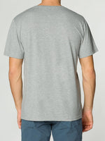 Regular Fit Organic Cotton V-neck T-shirt Melange Grey | C