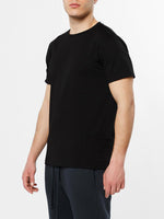 Roll Sleeve Crew Neck T-Shirt Black