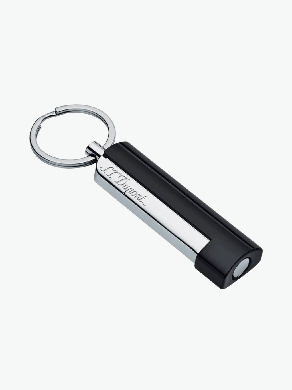 S.T. Dupont Black And Chrome Cigar Cutter Keyring