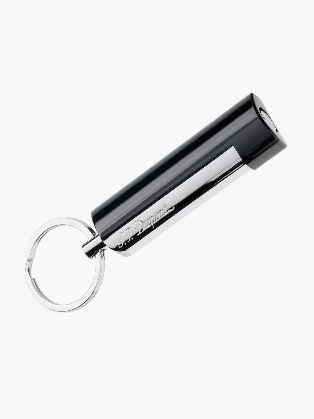 S.T. Dupont Black And Chrome Cigar Cutter Keyring