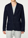 Slim-Fit Wool and Cotton Blend Unstructured Blazer Navy | B