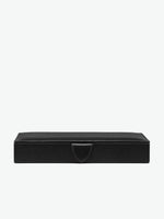 Smythson Panama Cufflink Box in Black