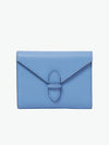 Smythson Double Playing Cards Case in Nile Blue Panama Leather