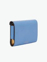Smythson Double Playing Cards Case in Nile Blue Panama Leather