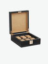 Cross-Grain Lockable Watch Box Black