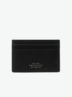 Smythson Flat Card Holder in Panama Black