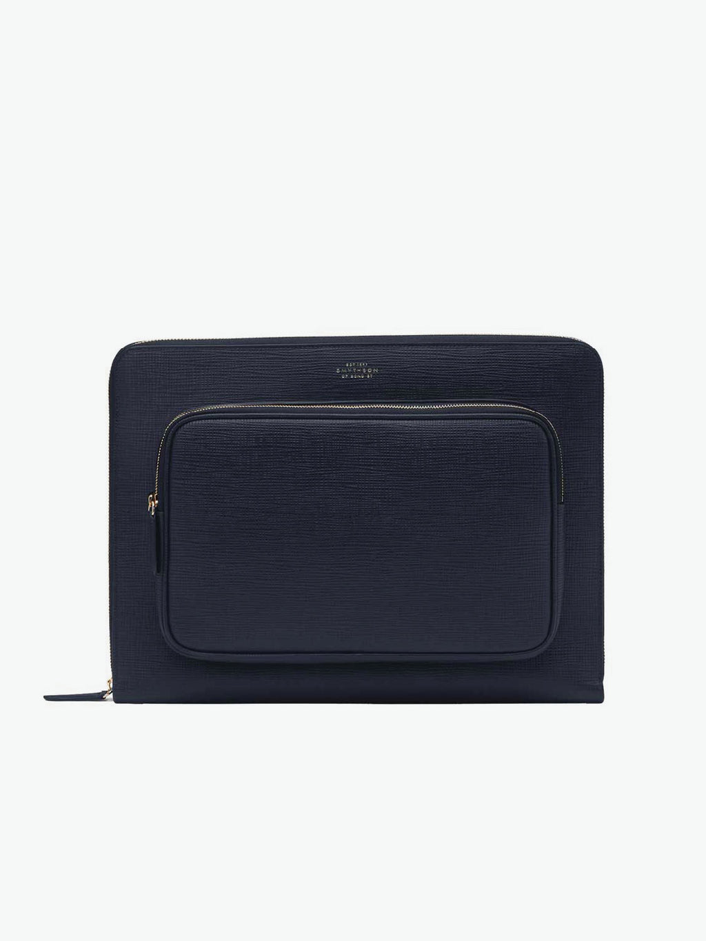 Smythson Panama Cross-Grain Leather Folio With Pocket | A