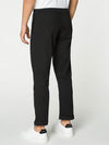 Stretch-Cotton Slim-Fit Drawstring Trousers Black | C