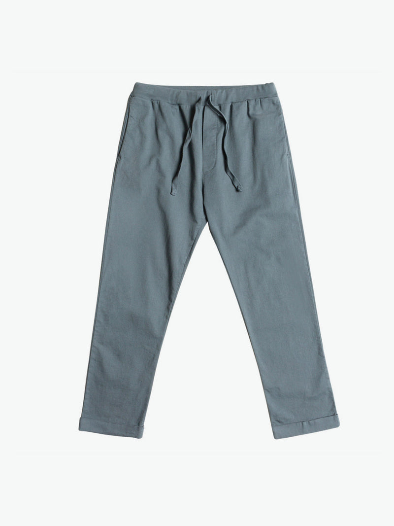Stretch-Cotton Slim-Fit Drawstring Trousers Grey | A