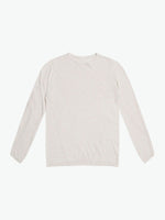 Linen Blend Crew Neck Knitted Sweater Beige | A