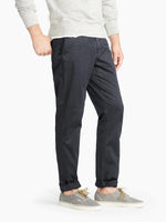 Regular Fit Cotton Blend Garment Washed Chino Pants Meteorite Grey | C