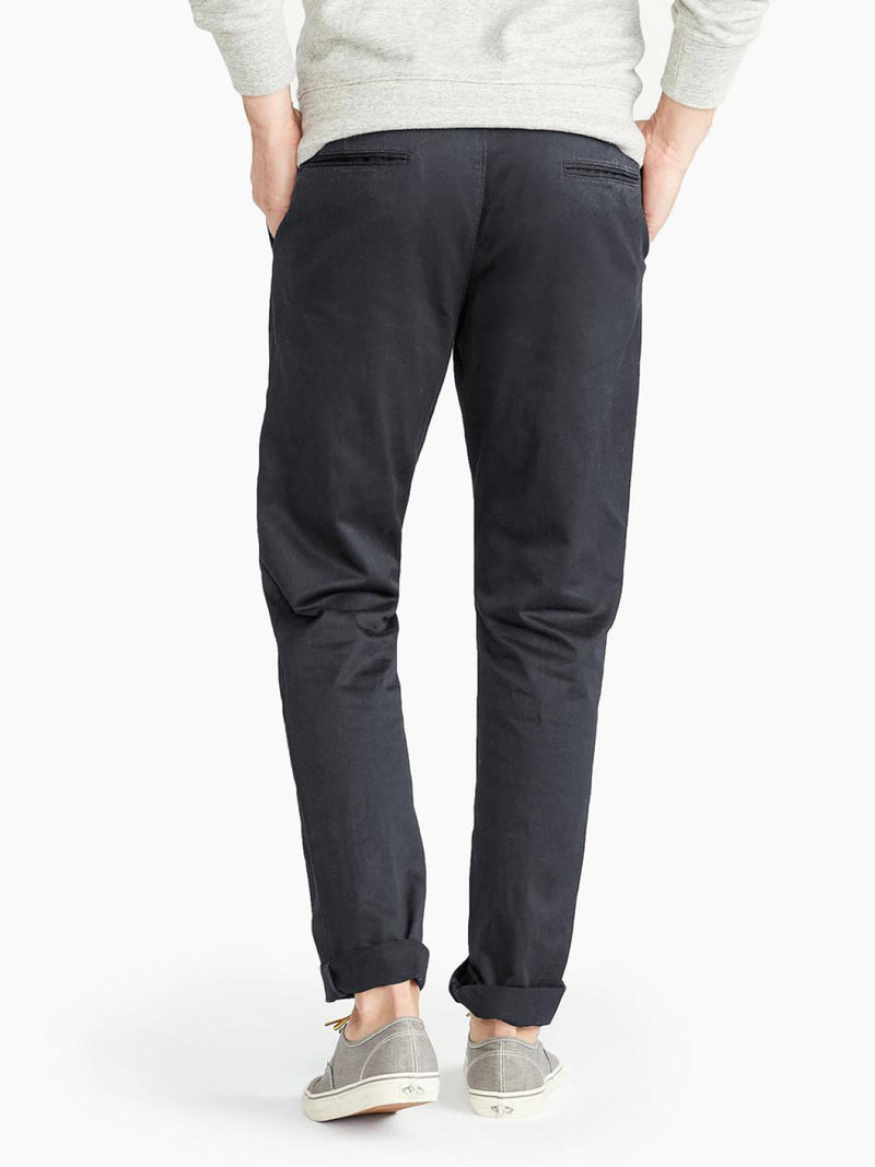 Regular Fit Cotton Blend Garment Washed Chino Pants Meteorite Grey | D