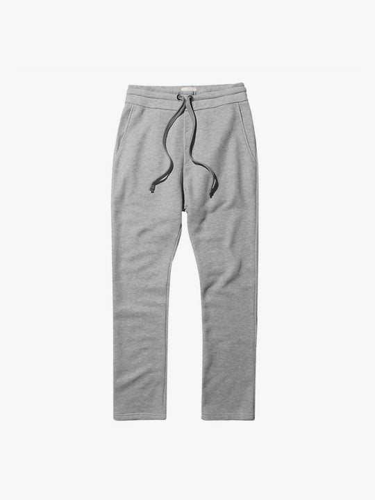 Tapered Loose-Fit Organic Cotton Sweatpants Melange Grey | A