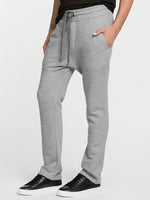 Tapered Loose-Fit Organic Cotton Sweatpants Melange Grey | C