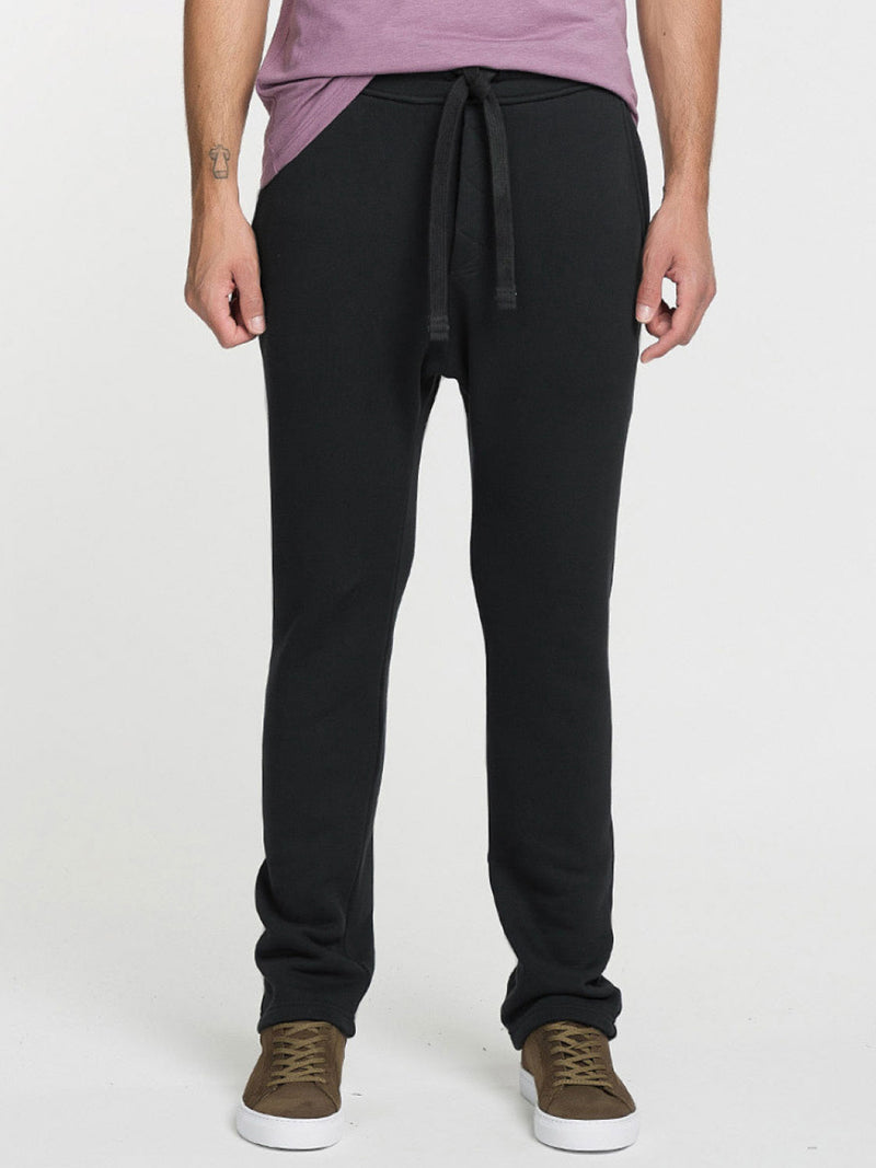 Tapered Loose-Fit Organic Cotton Sweatpants Meteorite Grey | B