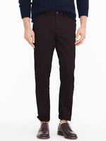 Regular Fit Cotton Blend Garment Washed Chino Pants Eggplant | B