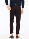 Regular Fit Cotton Blend Garment Washed Chino Pants Eggplant | D