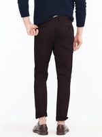 Regular Fit Cotton Blend Garment Washed Chino Pants Eggplant | D