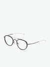 Thom Browne Black And Gold Oval Optical Glasses | B